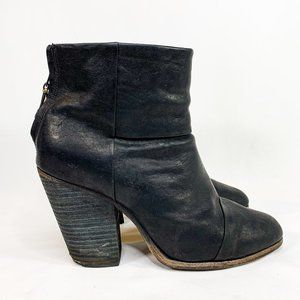 RAG & BONE Classic Newbury Leather Bootie Black Sz 41